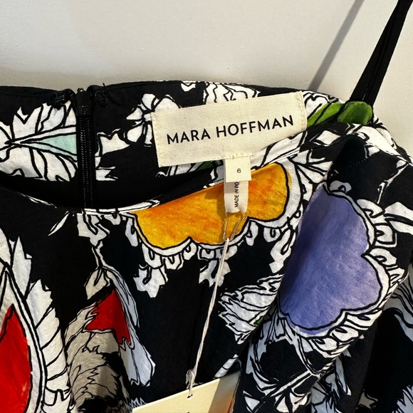 Mara Hoffman Nomi Puff-Sleeve Organic Cotton Mini Dress (size 6) NWT - Picture 2 of 7